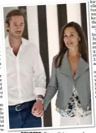  ??  ?? DEVOTED: Pippa with her new fiance James Matthews