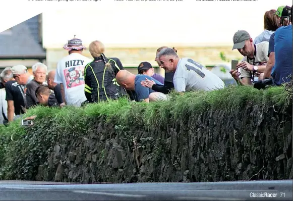  ?? PETER FARAGHER ?? Above: Stylish action from young James Hind in his Classic TT debut.