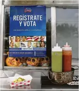  ??  ?? Tila’s Tacos es otro de los camiones que promueven el voto en el área de Houston.