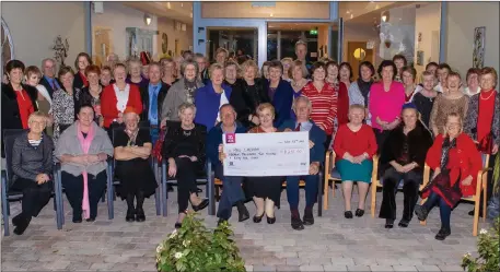  ?? Photo by John Kelliher ?? Mairéad Hanlon, Co-ordinator Ard Chúram Choir, presents a cheque for €11,255, the proceeds of their recent Church Concert, to Ard Chúram Chairman Tom Pierse (left) and Vice Chairman Brendan O’Sullivan (right).