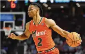  ?? ASSOCIATED PRESS ?? An agent for University of Miami basketball star Isaiah Wong last week said the player would transfer if not given a better endorsemen­t deal.