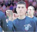  ?? LYNNE SLADKY/AP ?? Heat guard Tyler Herro has missed the last 15 games because of right ankle soreness.