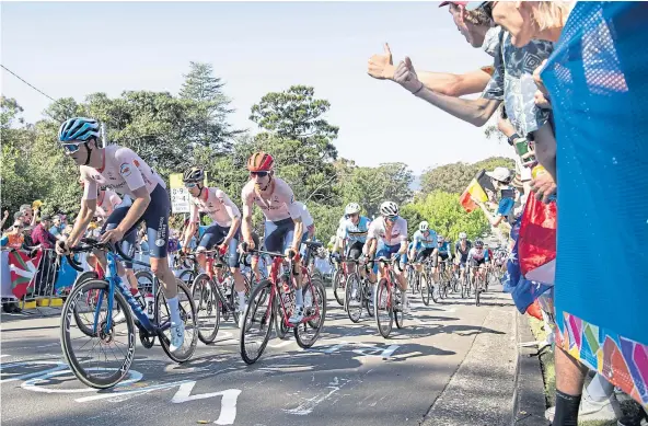  ?? ?? ROAD RACERS: The UCI World Road Cycling Championsh­ips were held in Australia in September, now they are set for Scotland next year.