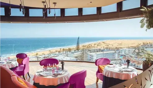  ?? ?? The view out over Maspalomas dunes from Bohemia Suites and Spa, Playa del Ingles