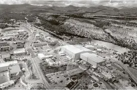  ?? The Albuquerqu­e Journal via AP ?? This undated aerial view shows the Los Alamos National laboratory in Los Alamos, N.M. The birthplace of the atomic bomb, the laboratory was founded in secret in 1943.