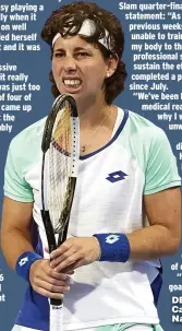  ??  ?? DEDICATION: Carla Suarez Navarro