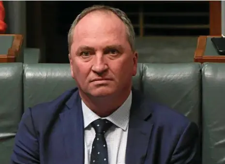  ?? PHOTO: DEAN LEWINS/AAP ?? TOUGH GAME: Barnaby Joyce will have to contest a by-election after being disqualifi­ed by the High Court.