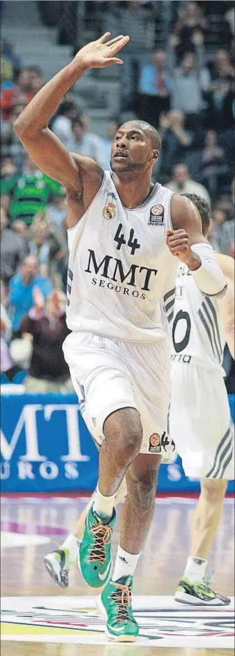  ?? ALBERTO MARTÍN / EFE ?? Marcus Slaughter, en un partit quan militava al Reial Madrid