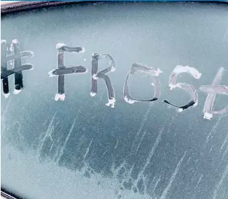  ??  ?? Balji Jee captured this picture of a frozen car window