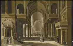  ??  ?? Intérieur d’une église imaginaire, peinture de Gerard Houckgeest.