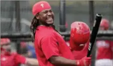  ?? THE ASSOCIATED PRESS ?? Maikel Franco arrived to Phillies camp looking leaner and said he added muscle in the offseason. He wants to be part of the nucleus on a team that should be on the rise.