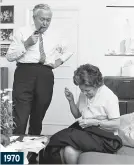  ?? ?? 1970
British Prime Minister Harold Wilson let wife Mary take over when he needed a button sewn on one of his jackets.