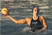  ?? Sean M. Haffey / Getty Images ?? Maggie Steffens is the captain of what might be the most impressive U.S. women’s water polo team yet.