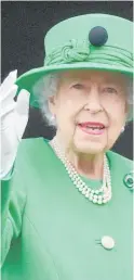  ?? Photo / AP ?? Still reigning after seven decades, Queen Elizabeth II waves to the crowd during the Platinum Jubilee Pageant at the Buckingham Palace in London.