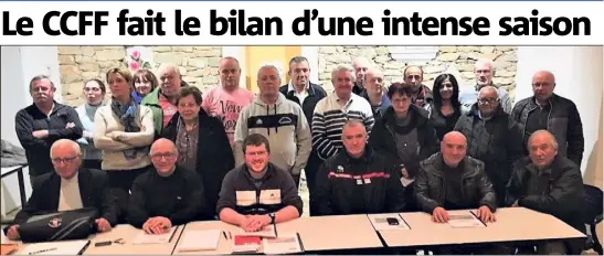  ?? (Photo M. L. ) ?? Les membres du CCFF de Gonfaron étaient réunis lors de la traditionn­elle assemblée générale.