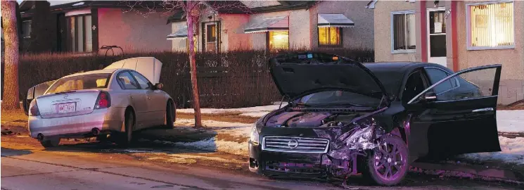  ?? IAN KUCERAK ?? Dianne LaFleur and her young son were lucky to escape alive after their car, left, was repeatedly rammed by another vehicle in what police say was an unprovoked attack.