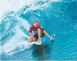  ?? ?? Stephanie Gilmore surfing in Tahiti.