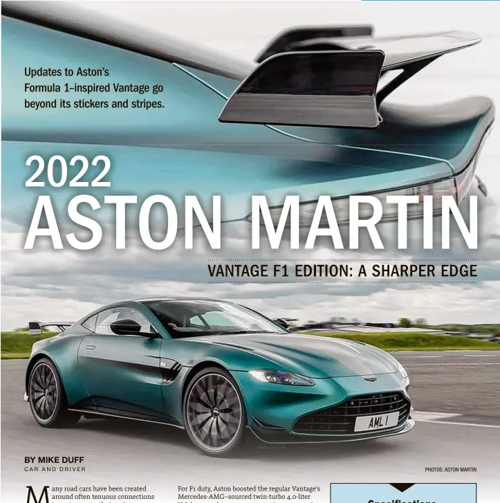  ?? PHOTOS: ASTON MARTIN ??