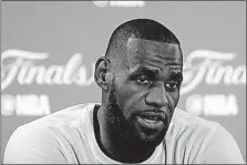  ?? ASSOCIATED PRESS] [MARCIO JOSE SANCHEZ/THE ?? Vandals spray-painted a racial slur on the front gate of a Los Angeles home owned by LeBron James.