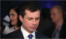  ?? Photograph: Christophe­r Aluka Berry/Reuters ?? Pete Buttigieg’s campaign said it would return the money to the lawyers who represente­d Brett Kavanaugh.
