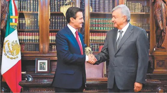  ?? ESPECIAL ?? El encuentro de casi dos horas en Palacio Nacional fue “cordial, amistoso e importante”, a decir del tabasqueño.