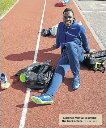  ??  ?? Clarence Munyai is setting the track ablaze.