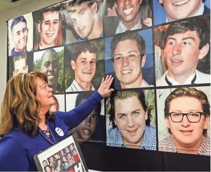  ?? KEN RUINARD/USA TODAY NETWORK ?? Cindy Hipps’ son, Tucker, died after he fell from a bridge near the Clemson University campus in 2014. She says his fraternity was hazing him.