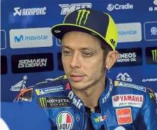  ?? (Getty Images) ?? Accigliato Valentino Rossi ad Aragón: per lui un altro Gp difficile