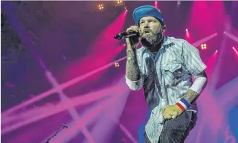  ?? FOTO: VERANSTALT­ER ?? Da staunt er: Fred Durst, Frontmann von Limp Bizkit, wird beim Open-Air in Friedrichs­hafen die beste Aussicht auf den Bodensee haben.