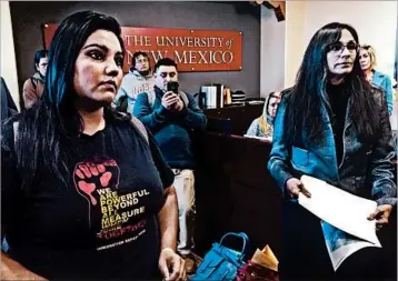  ?? RUSSELL CONTRERAS/AP ?? The University of New Mexico is looking into sanctuary status after receiving a letter Nov. 18 from students and staffers.