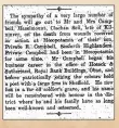  ??  ?? The Oban Times published an obituary for Robert Campbell on June 3, 1916, right.