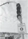  ?? MICHAEL BELL ?? A signal giving bus traffic priority at the intersecti­on of Arcola Avenue and Ring Road goes into effect on Monday.
