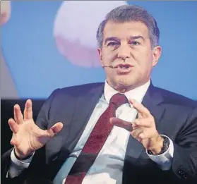  ?? FOTO: EFE ?? Joan Laporta se mantiene en no dar nombres de su organigram­a