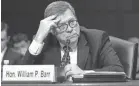  ?? HANNAH GABER/USA TODAY ?? Attorney General William Barr.