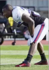  ?? ADRIAN KRAUS — THE ASSOCIATED PRESS FILE ?? Bills running back LeSean McCoy stretches during training camp in Pittsford, N.Y.