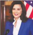  ??  ?? Enbridge and Michigan have been locked in legal battles over Line 5, and a potential replacemen­t project, since Democratic Gov. Gretchen Whitmer took office in 2019.