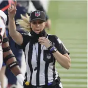  ?? KEYSTONE ?? Sarah Thomas, prima donna arbitro al Super Bowl