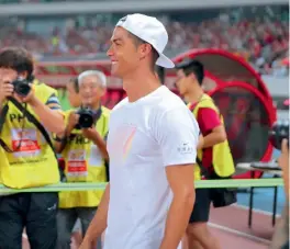  ?? — AFP ?? Christiano Ronaldo on a promotiona­l tour in Shanghai on Saturday.