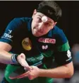  ?? Foto: dpa ?? Timo Boll schied bei den German Open im Viertelfin­ale aus.