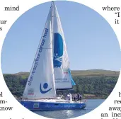  ?? ?? Nicole Lowther during her sailing trip with the Ellen MacArthur Cancer Trust