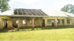  ?? ?? The only primary school structure in Jamdan Kogi village