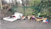  ?? Mattresses, a vacuum cleaner and household waste were found dumped in the car park ??