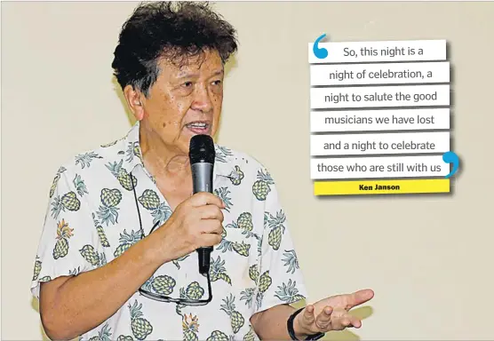  ?? Picture: JONA LALAKOBAU ?? Dragon Music owner and music icon Ken Janson. The Golden Dragon Diamond Jubilee Fiji is scheduled to be staged at the GPH and will bring together singers, musicians and their families from around the world to salute the musicians who have performed in Fiji since the ’60s.