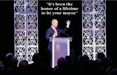  ?? STEVE SISNEY, THE OKLAHOMAN] [PHOTO BY ?? Oklahoma City Mayor Mick Cornett gives his annual state of the City address at the Cox Convention Center on Thursday.