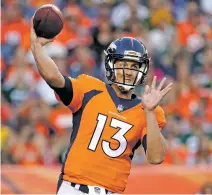  ?? ASSOCIATED PRESS FILE PHOTO ?? Broncos quarterbac­k Trevor Siemian has a better supporting cast this season, and will play under the direction of new offensive coordinato­r Mike McCoy.