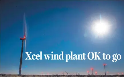  ?? ROBERTO E. ROSALES/JOURNAL ?? Wind turbines generate electricit­y near Portales. Xcel Energy has plans for two new wind farms in New Mexico and West Texas.