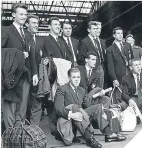  ??  ?? ■
Dundee’s players gather for their trip to Cologne in 1962.