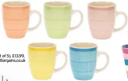  ??  ?? Flower pot, £9, Hema. com
Cups (set of 5), £13.99, CheerfulBa­rgains.co.uk
Cup, £4, NordicNest.com