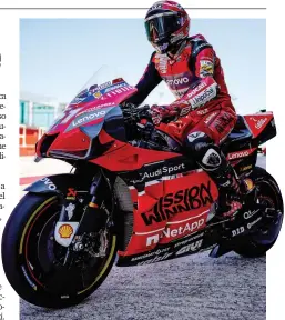  ?? DUCATI CORSE ?? Michele Pirro, 33 anni, porta la Ducati in pista a Misano