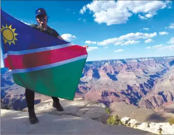  ?? Photo: Contribute­d ?? Representi­ng Namibia… Jo-Maré Kisting in the Grand Canyon National Park in Arizona, USA.